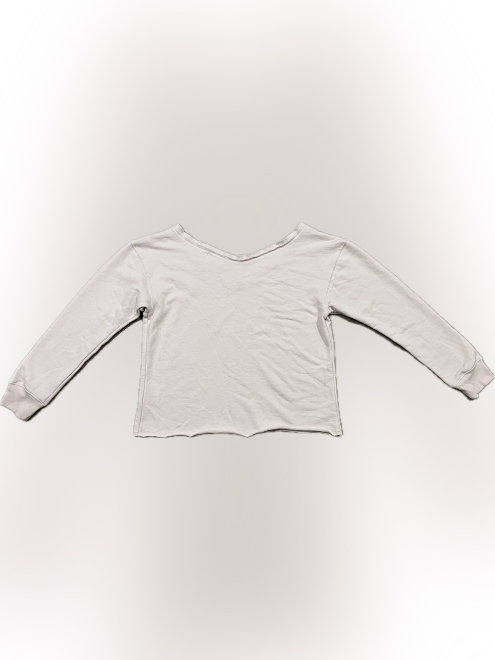 Universal Thread Light Pink Raw Edge Boatneck Sweatshirt NWOT S